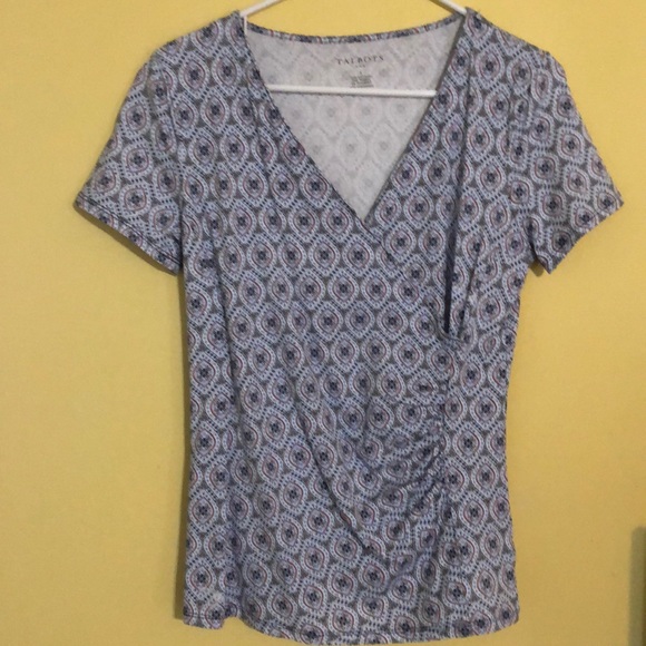 Talbots short sleeve faux wrap top - Picture 1 of 1
